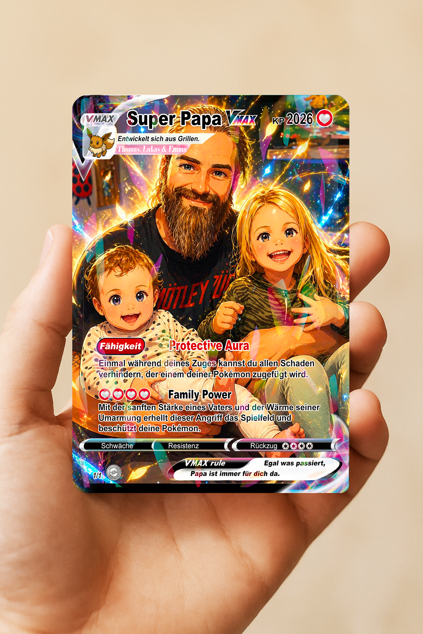 Carta Pokemon Personalizzata – Il Regalo Perfetto per la Festa del Papà - EDIZIONE LIMITATA